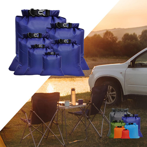 6x Juego De Bolsas Secas Impermeables Sacos Secos Azul Azul