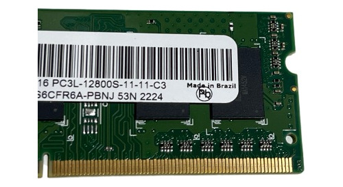 Memória Teycon Notebook 2gb Ddr3 Pc3l 1rx16 12800s (Usado)