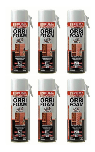 06 Espuma Expansiva Poliuretano Portas 500ml/340g Orbi Foam