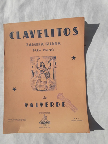 Partitura Antigua * Clavelitos * Zambra Gitana De Valverde