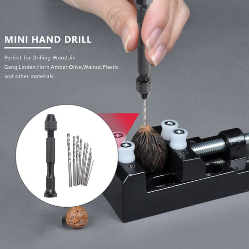 Taladro Manual De Aluminio Con Portabrocas Sin Llave Y 10