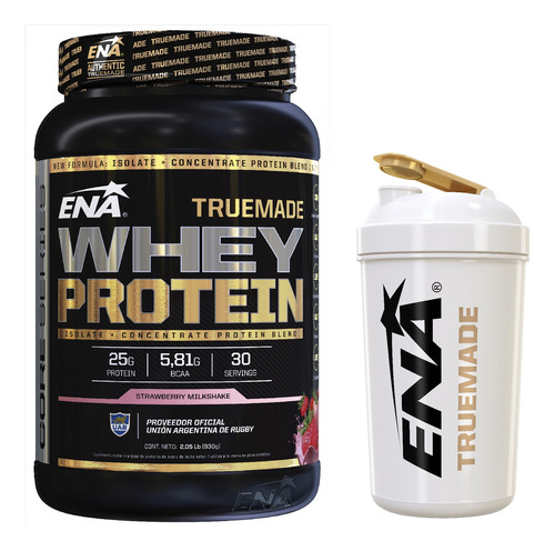 True Made Whey Protein Ena  Suplementos Proteina + Shaker