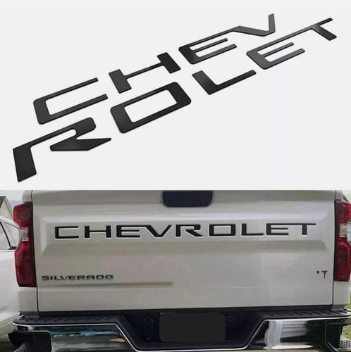 Emblema Letras Batea Chevrolet Silverado 2019 2020 2021