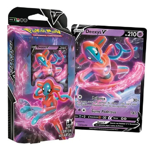 Jogo De Cartas Colecionáveis Pókemon Copag Carta Deoxys X Caixa Con 60 Cartas