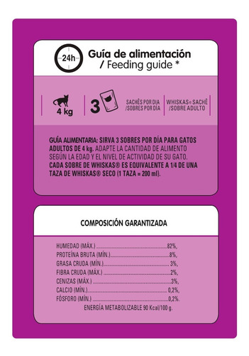 Comida Para Gatos Whiskas Sobres Adulto Atún X85gr (pcx20un)