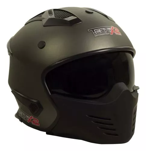 Casco Tech X2 TX-726 Negro C/Visera – Moto Helmets & Sebastian