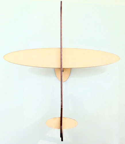 Imagen 2 de 7 de Avión Souvenir Con Base - Mdf / Fibrofacil
