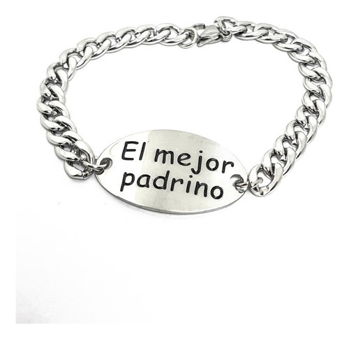 Pulsera  El Mejor Padrino  En Acero