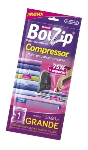 Bolsa Hermética Ahorra Espacio Bolzip Compressor Grande