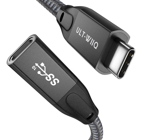 Cable De Extension Usb C Hembra A Macho 1 Metro Trenzado