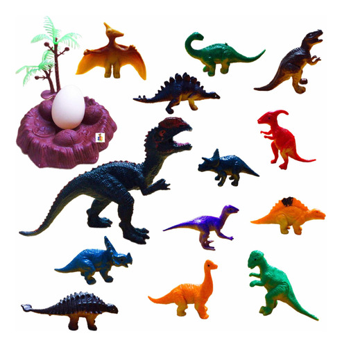 Figuras Dinosaurios Con Accesorios Maqueta Juguete 22pz