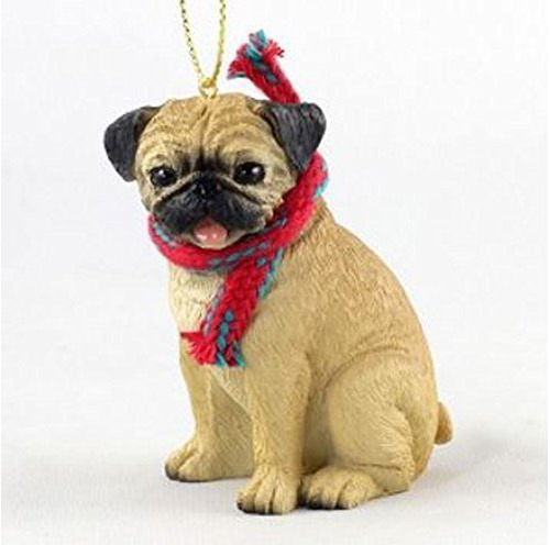 Figura Decorativa De Perro Con Bufanda De Navidad (grande Ve