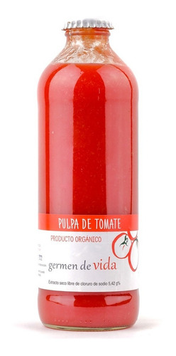 Pulpa De Tomates Orgánica Germen De Vida 910 Cc * Unidad