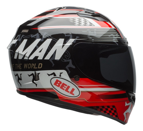 Capacete Bell Qualifier Dlx Mips Isle Of Man Black Red Cor Vermelho Tamanho do capacete 54