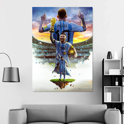 Lienzo Decorativo Para Pared, Estrella Del Fútbol, Lionel Me