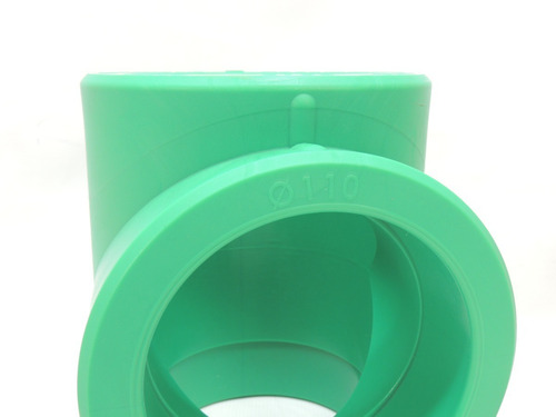 Conexão Tubo Te Fêmea Hidráulico Ppr Verde 110mm
