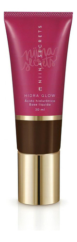 Base de maquiagem em líquida Eudora Niina Secrets Hidra Glow Cor 100 tom médio - 30mL
