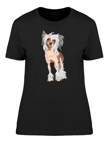 Dibujo De Un Perro Con Crestado Chino Camiseta De Mujer