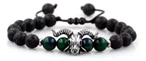 Comprar Pulseras Hombre Mujer Cuerda Toro Cuernos Piedra Lava