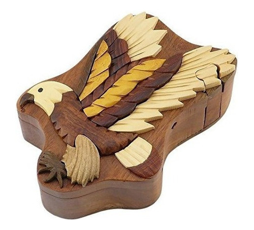 Flying Eagle Secret Caja De Rompecabezas De Madera Hechos A