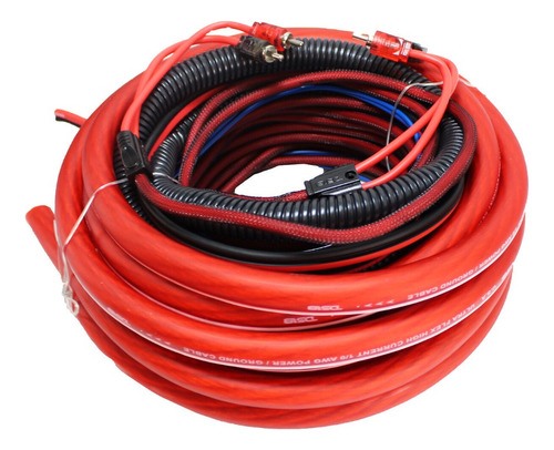 Kit De Cables Para Potencia Ds18 Ofc 0 Gauge 100% Cobre