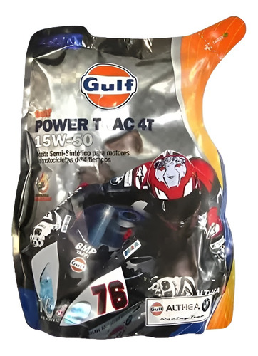 Pack X 6 Aceite Gulf Power Trac Semi 4t 15w50 X 1 Lt. Sache