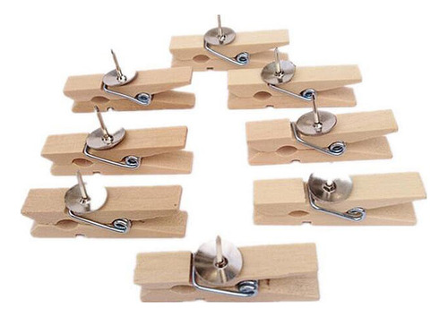 Clips De Madera Para Manualidades De Papel Para 50 Pcs