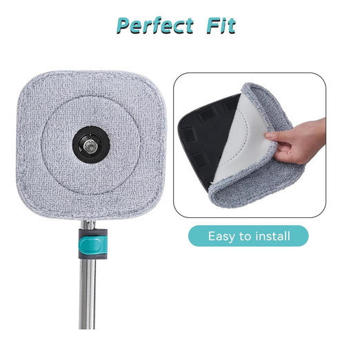 Mapas Cuadradas De Microfibra Compatibles Con Trapeador M16