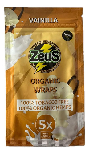 Papel Zeus Hemp Wrap X5 Unidades 110mm