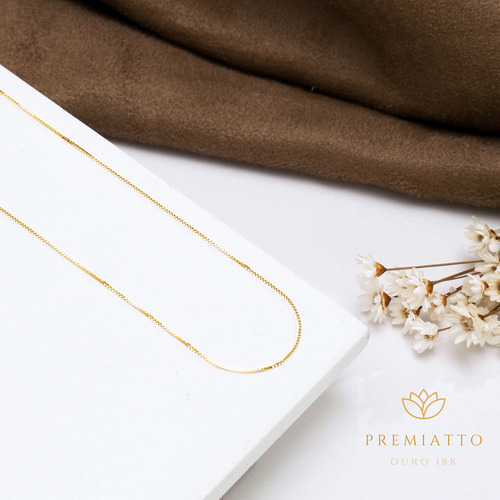 Corrente Veneziana Ouro 18kl (750) 60cm 2,09gr Resistente