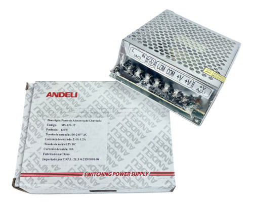 Fonte Chaveada 12v 10a Rms 120w Andeli