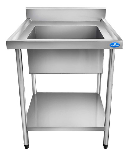 Pia Inox Paneleiro E 1 Cuba 50x40x25 Cent. 70x60x80 Md2847