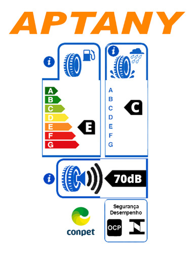 Kit 2x Pneu Carro 205/65r15 Rp203 Tl 94v Aptany