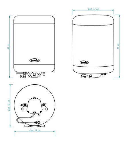 Termotanque eléctrico Escorial Eléctricos 55L blanco 53.5L 220V
