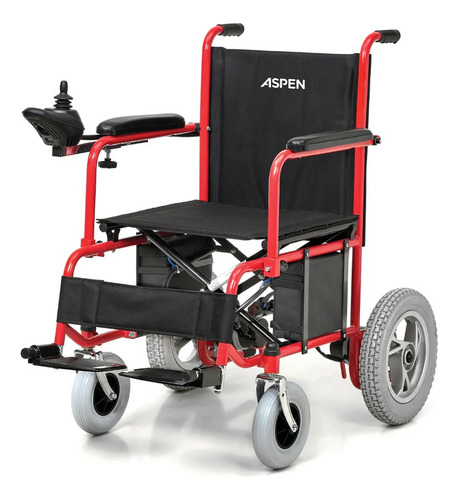 Silla De Ruedas Motorizada Electrica Plegable Aspen Jl102 Color Rojo - Negro