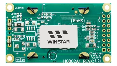 Display Winstar Wh0802a-tmi-st Lcd Alfanum 8x2 Electro