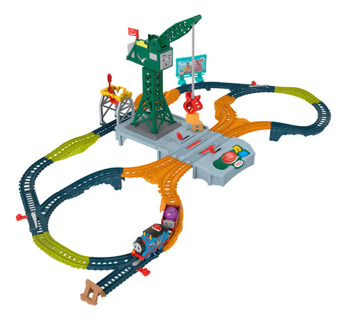 Thomas Pista Set Tren Parlante Cranky Y Thomas Hrc34 Mattel