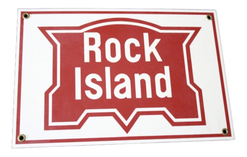 Placa Rock Island 30 X30 Usa De Metal 