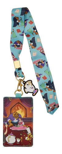 Lanyard Loungefly Disney Con Escena De Chimenea De La Bella