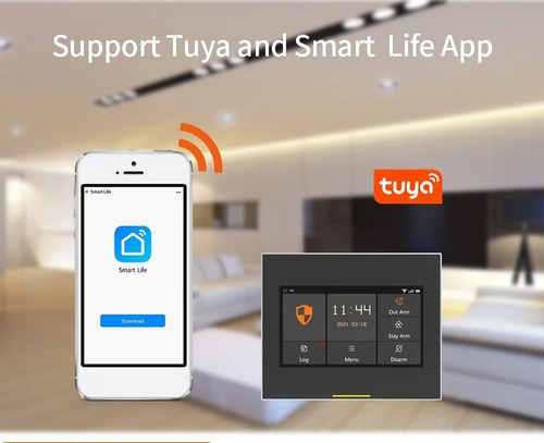 Imagen 2 de 5 de Central De Alarma Gsm 4g + Wifi + 433mhz App Tuya Staniot