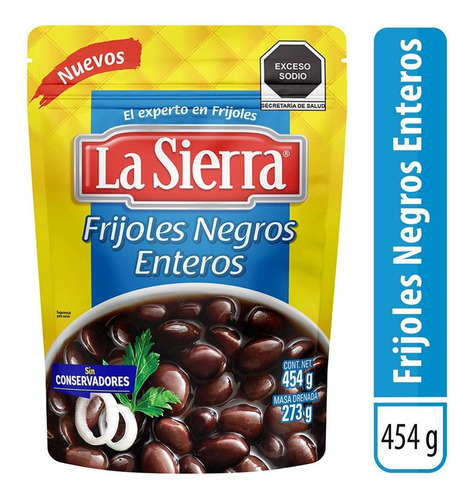 Frijoles La Sierra Enteros Negros 454g