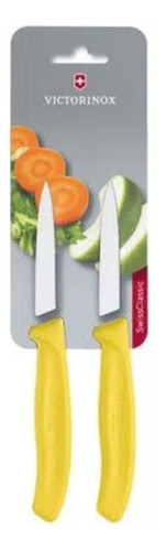 Cuchillo Verdura Swiss Classic mondador color Amarillo. Hoja 8 cm. Victorinox