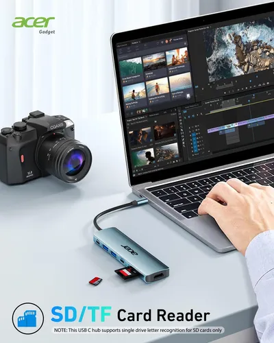 Concentrador Usb C De Acer, Divisor Hdmi 7 En 1, Usb C A, 2