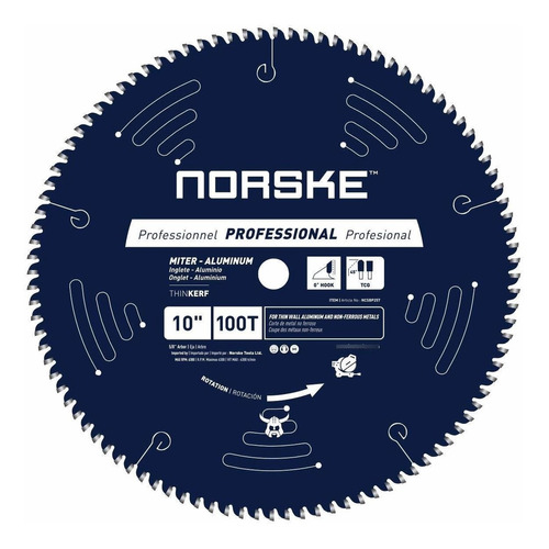 Norske Tools Ncsbp257 Hoja De Sierra De Triple Chip De Alumi