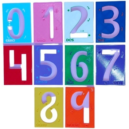 Numeros Montessori 0 Al 9 Impresos En 3d 