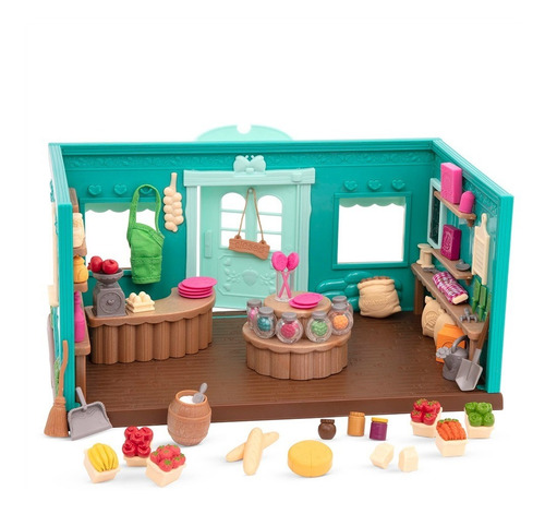 Imagen 1 de 5 de Lil Woodzeez Tienda General Con Accesorios Frutas Verduras