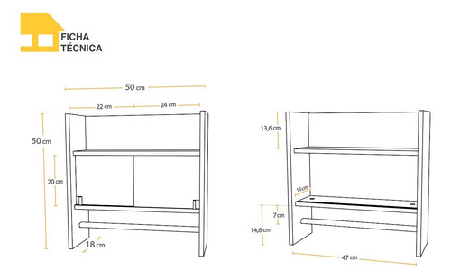 Imagen 6 de 9 de Mueble Casa Lista® Baños - Estantería Aérea 010