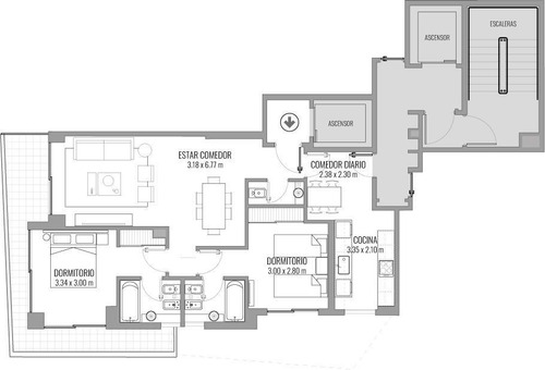 Imagen 2 de 30 de Departamento - Libertador Al Río