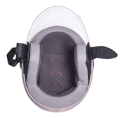 Imagem 4 de 6 de Capacete Taurus Joy23 Rosa Claro Forro Cinza