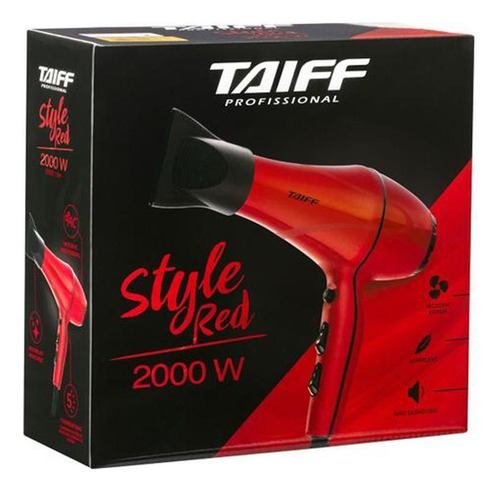 Secador Cabelo Taiff Style Red Vermelho Ion Plus 2000w- 220v